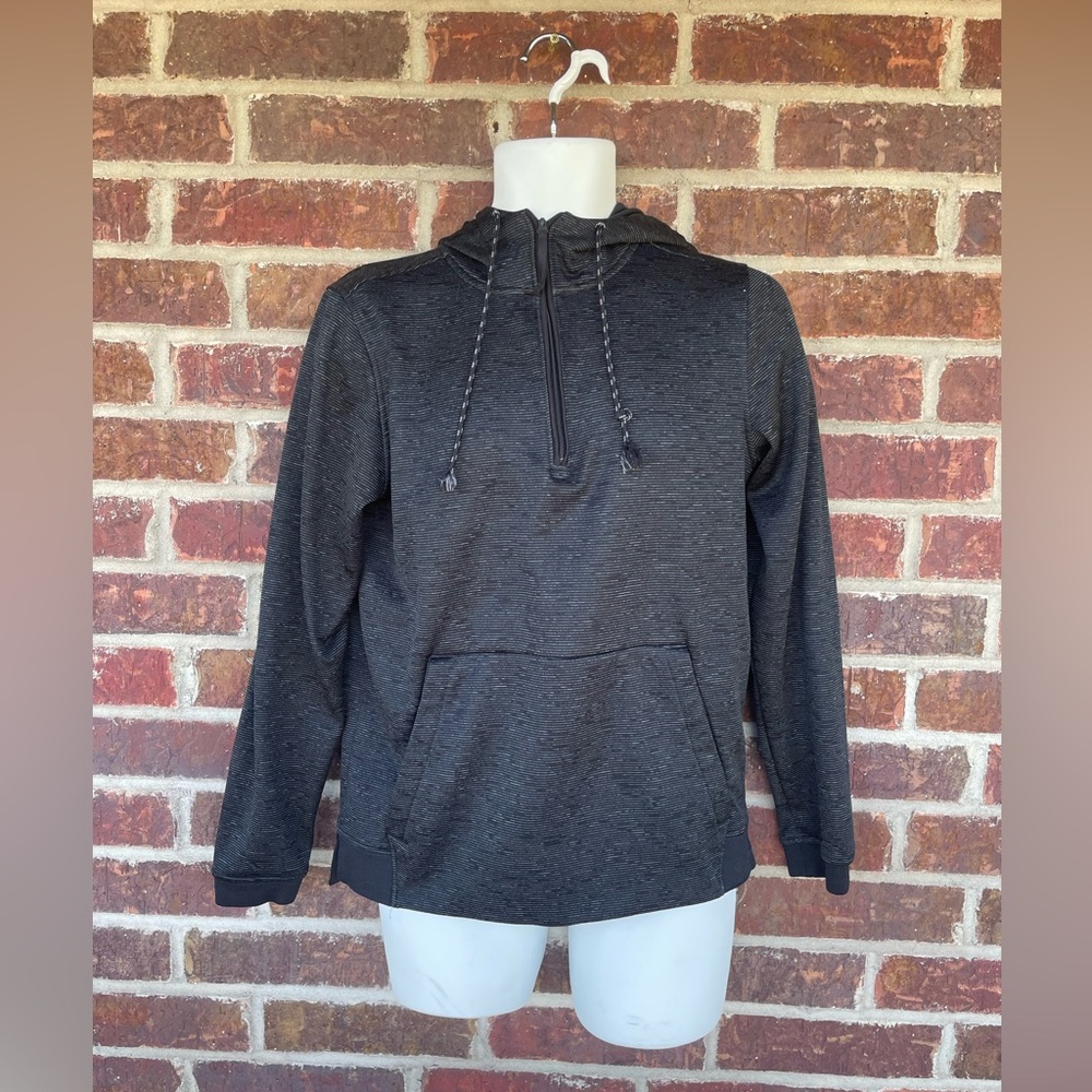 Men's Under Armour Marled Design Half Zip Hooded Pullover ColdGear Fitted Small